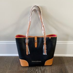 Dooney & Burke Dover Tote bag black and cognac
